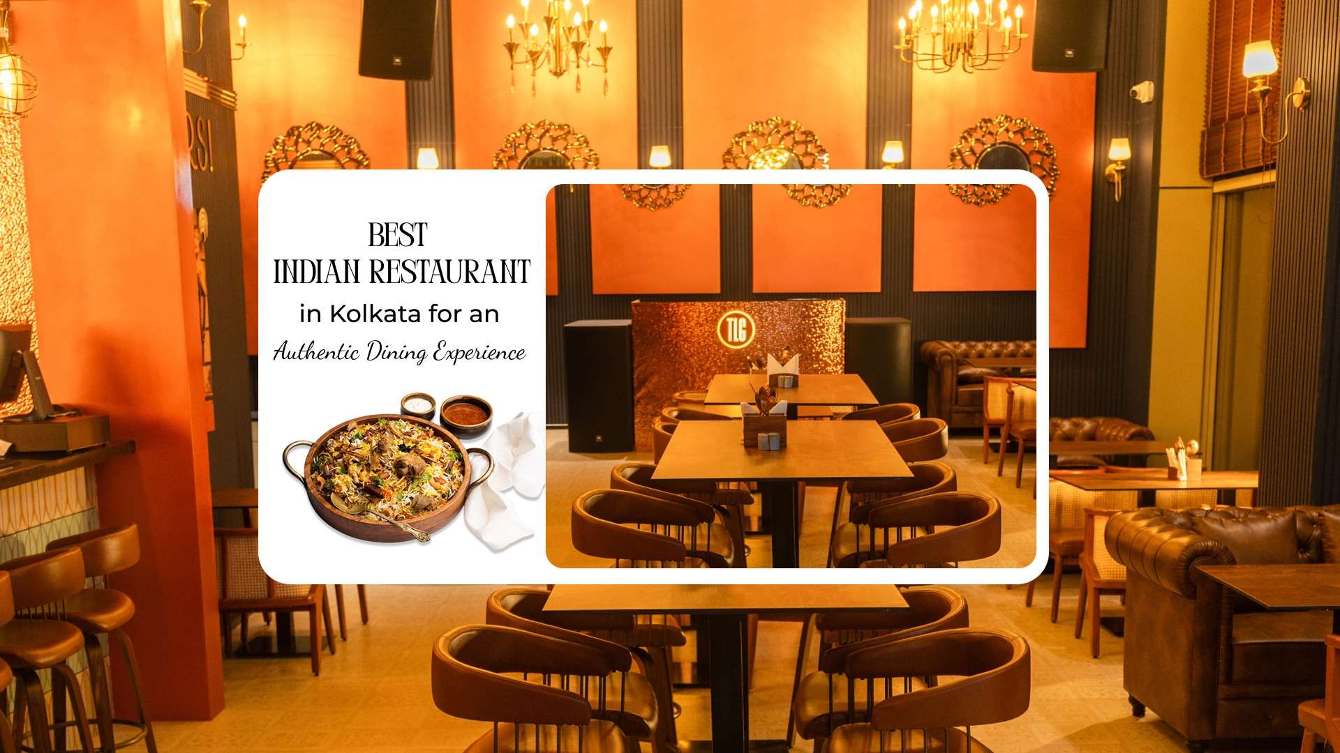 Modern Indian restaurant interior with elegant dining in Kolkata